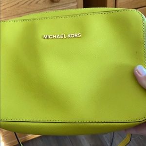 Michael Kors crossbody. Greenish yellow